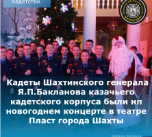 24 декабря состоялся незабываемый праздничный поход в театр “Пласт” кадет и воспитанников 6-8 классов ГБОУ РО “ШККК”